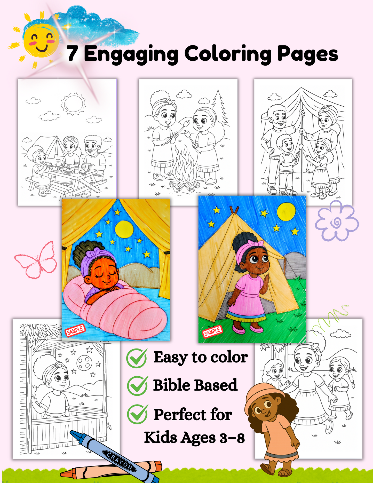 Feast of Tabernacles Coloring and Activity Book - Girls Edition