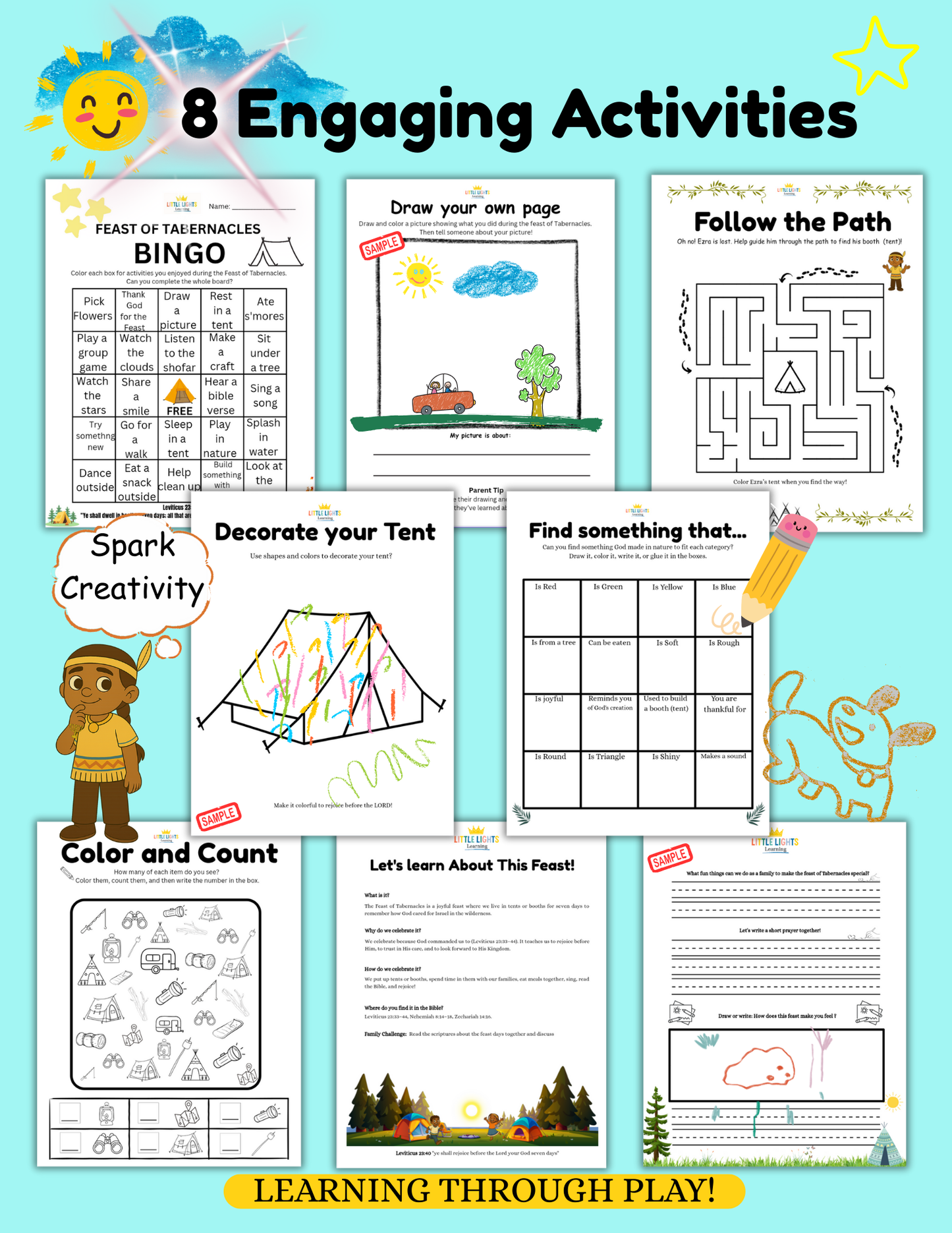 Feast of Tabernacles Coloring and Activity Book - Boys Edition