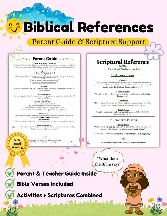 Feast of Tabernacles Coloring and Activity Book - Girls Edition