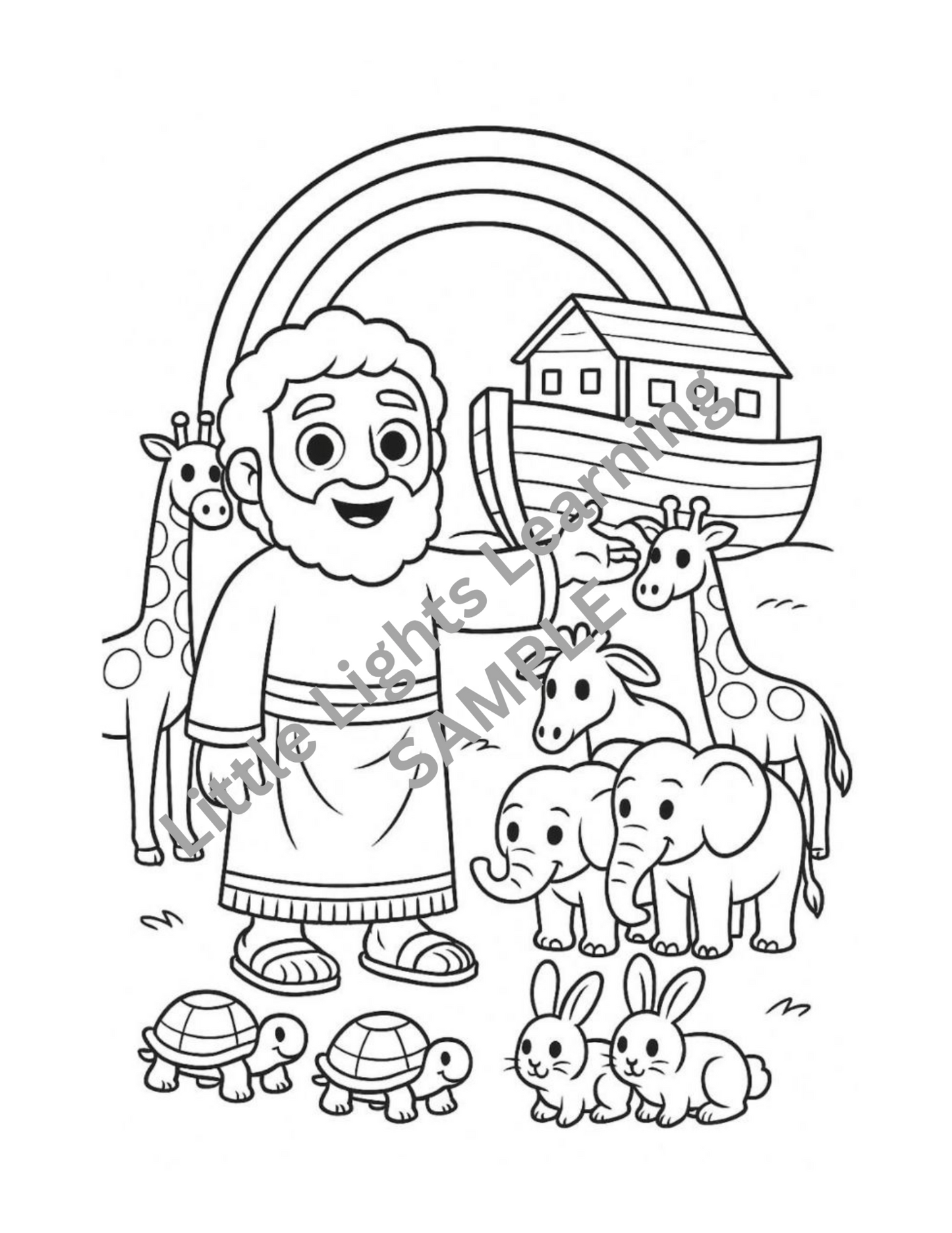 Bible Story Adventures-Faith Based Printable (PDF) Coloring Book