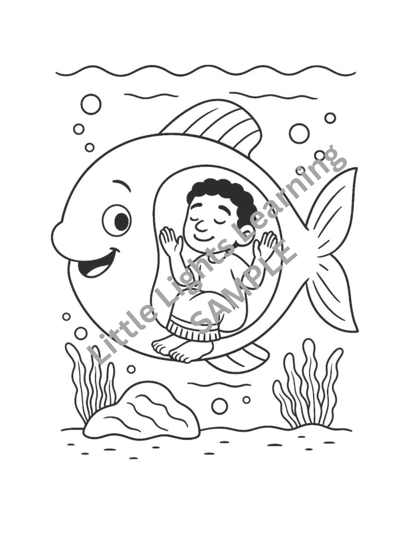 Bible Story Adventures-Faith Based Printable (PDF) Coloring Book