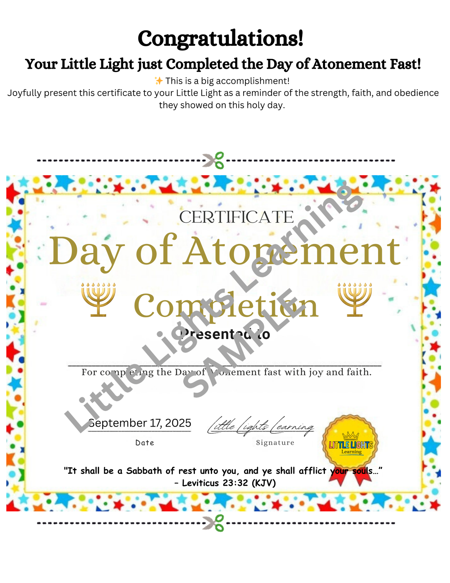 Day of Atonement - Girls Edition